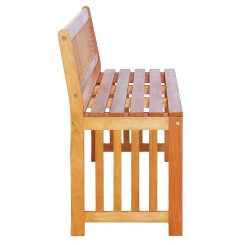 Banc de jardin eucalyptus massif clair Hillis 137 cm - Photo n°2; ?>