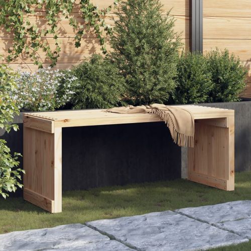 Banc de jardin extensible 212,5x40,5x45 cm bois massif de pin - Photo n°2; ?>