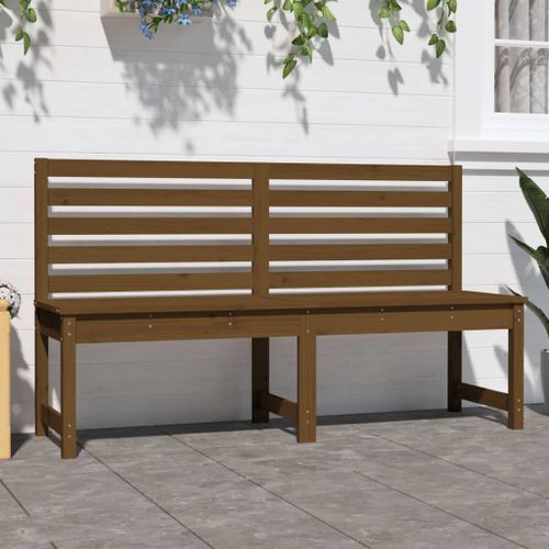 Banc de jardin marron miel 157,5 cm bois de pin massif - Photo n°3; ?>