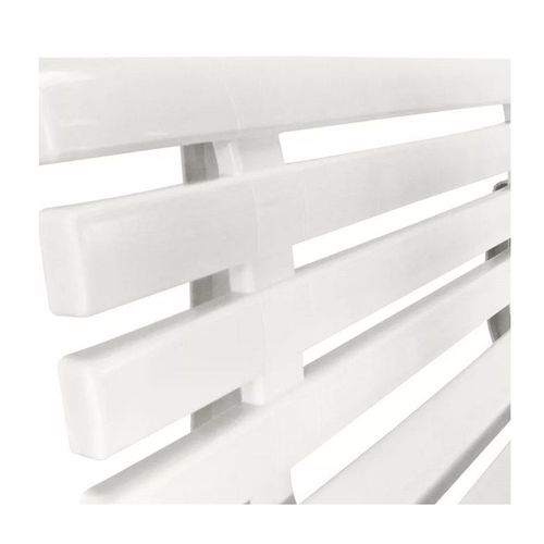 Banc de jardin plastique blanc Bouka - Photo n°3; ?>