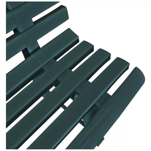 Banc de jardin plastique vert Bouka - Photo n°2; ?>