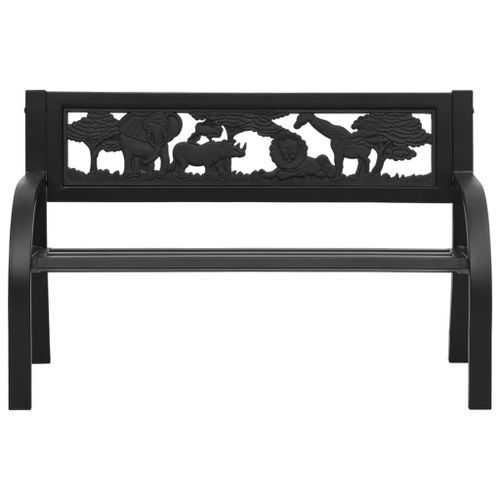 Banc de jardin pour enfants 86 cm acier - Photo n°2; ?>