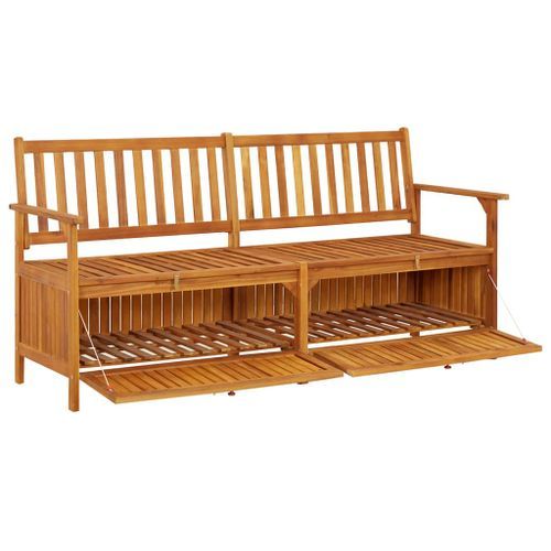 Banc de rangement 170 cm Bois d'acacia solide - Photo n°3; ?>