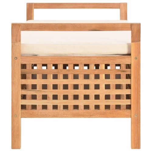 Banc de rangement 93x49x49 cm Bois de noyer massif - Photo n°3; ?>