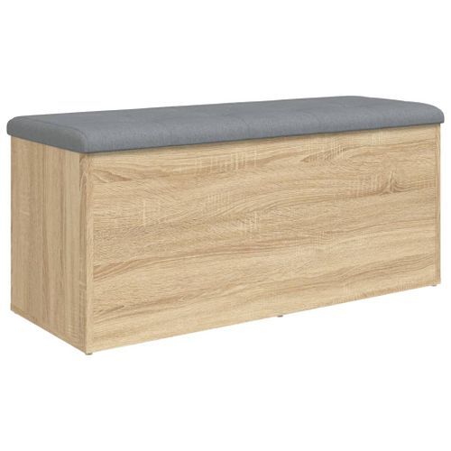 Banc de rangement chêne sonoma 102x42x45 cm bois d'ingénierie - Photo n°2; ?>