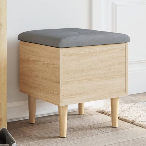 Banc de rangement chêne sonoma 42x42x46 cm bois d'ingénierie - Photo n°2; ?>