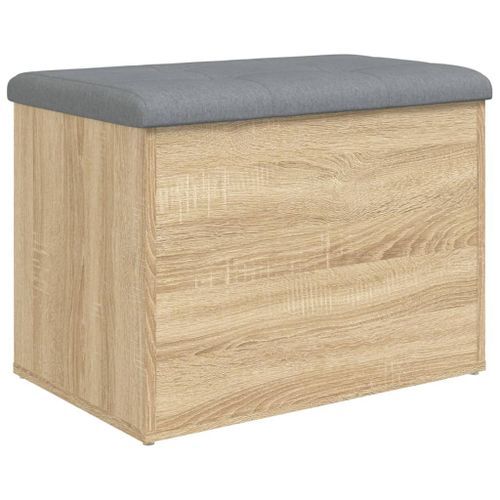 Banc de rangement chêne sonoma 62x42x45 cm bois d'ingénierie - Photo n°2; ?>