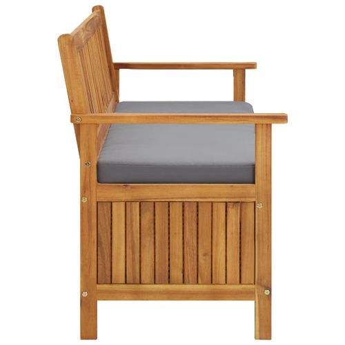 Banc De Rangement De Jardin Avec Coussin 148 Cm Bois D'acacia 19 Banc de rangement de jardin avec coussin 148 cm Bois d'acacia - Photo n°3; ?>