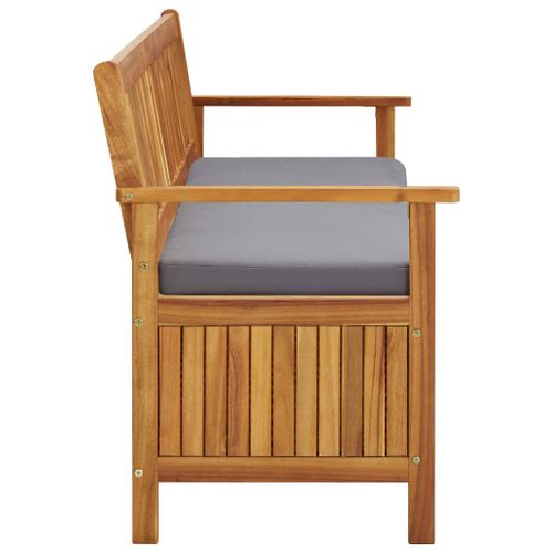 Banc de rangement de jardin avec coussin 170 cm Bois d'acacia - Photo n°3; ?>