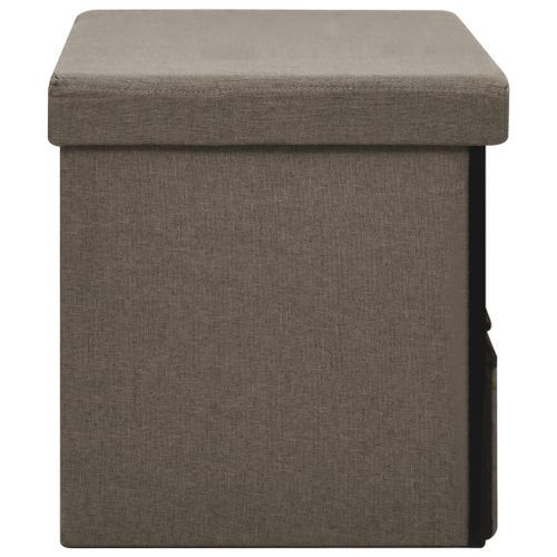 Banc De Rangement Pliable Marron 76x38x38 Cm Faux Lin 21 Banc de rangement pliable Marron 76x38x38 cm Faux lin - Photo n°3; ?>