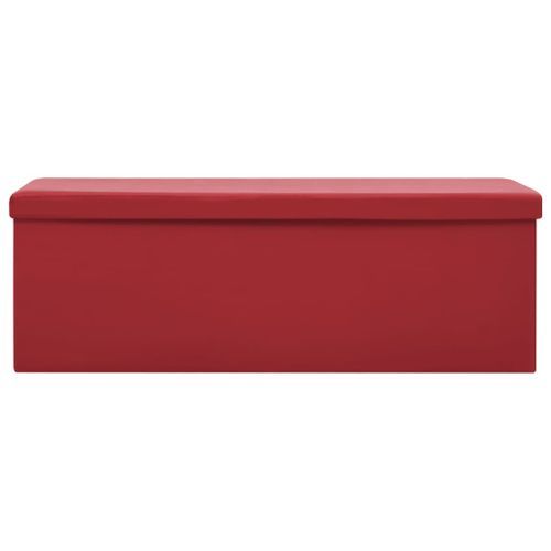 Banc de rangement pliable Rouge bordeaux PVC - Photo n°3; ?>