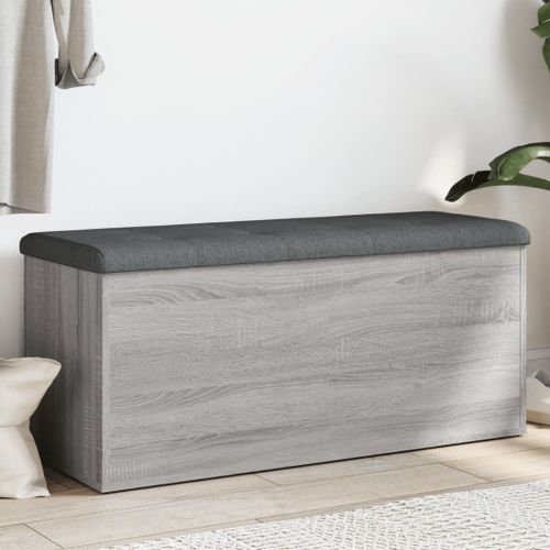 Banc de rangement sonoma gris 102x42x45 cm bois d'ingénierie - Photo n°2; ?>