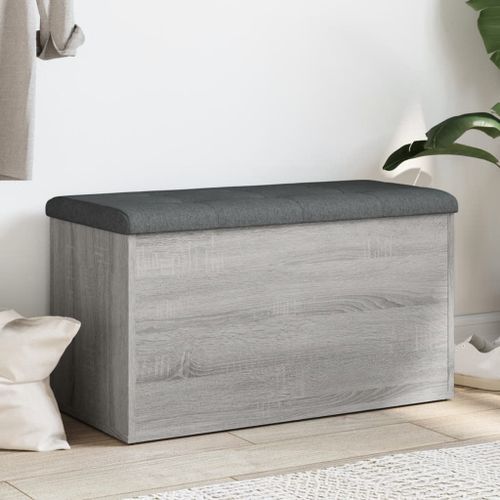 Banc de rangement sonoma gris 82x42x45 cm Bois d'ingénierie - Photo n°2; ?>