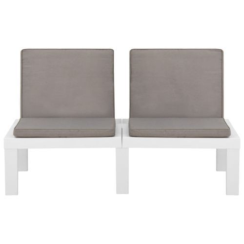Banc De Salon De Jardin Avec Coussin Plastique Blanc 12 Banc de salon de jardin avec coussin Plastique Blanc - Photo n°2; ?>