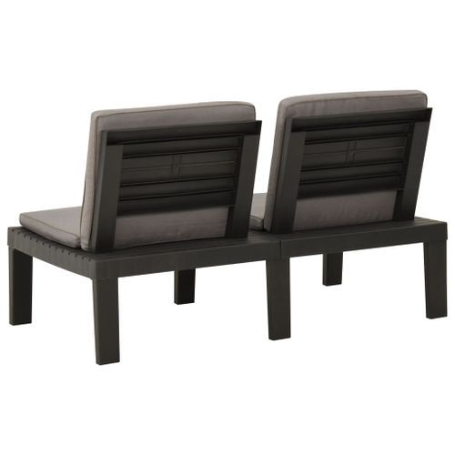 Banc De Salon De Jardin Avec Coussin Plastique Gris 15 Banc de salon de jardin avec coussin Plastique Gris - Photo n°3; ?>