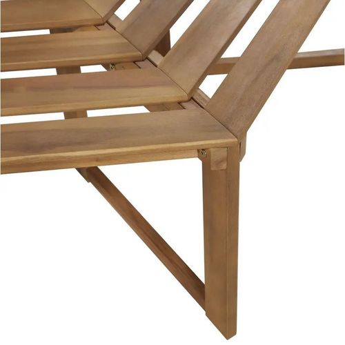 Banc de tour d'arbre acacia massif clair Shika 140 cm - Photo n°3; ?>