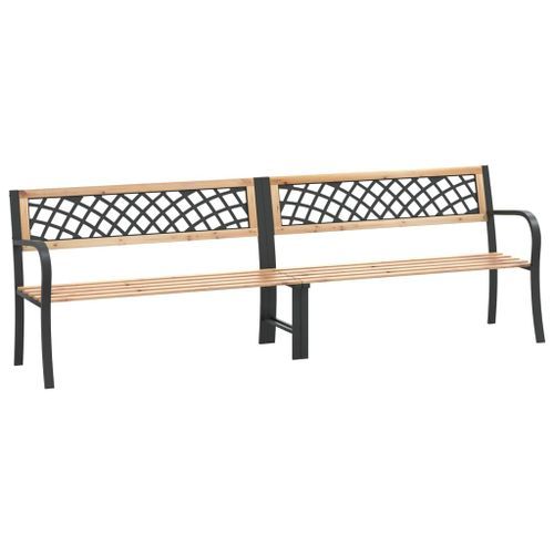 Banc double de jardin 238 cm Bois de pin chinois - Photo n°2; ?>