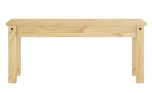 Banc en bois de pin massif Autika 105 cm – Élégance rustique et polyvalence - Photo n°3; ?>