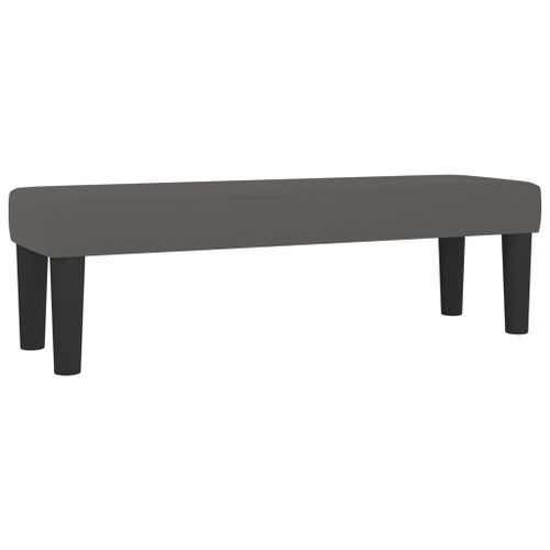 Banc Gris 100x30x30 cm Similicuir - Photo n°2; ?>