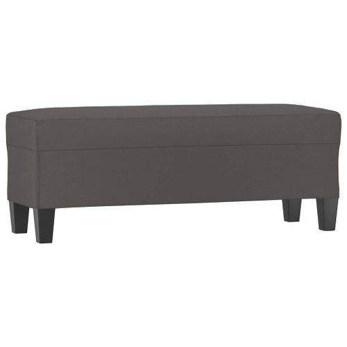 Banc Gris 100x35x41 cm Similicuir - Photo n°2; ?>