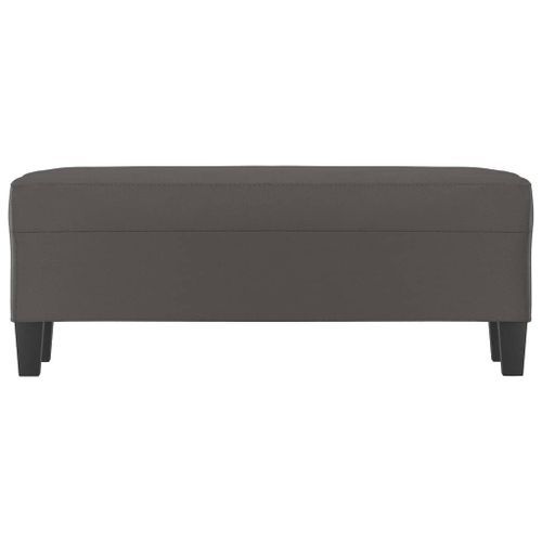 Banc Gris 100x35x41 cm Similicuir - Photo n°3; ?>