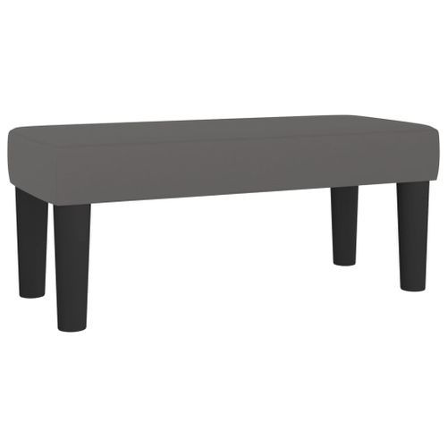 Banc Gris 70x30x30 cm Similicuir - Photo n°2; ?>