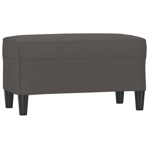 Banc Gris 70x35x41 cm Similicuir - Photo n°2; ?>