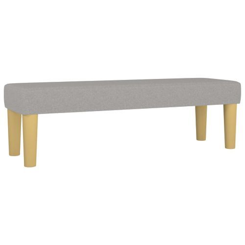 Banc Gris clair 100x30x30 cm Tissu - Photo n°2; ?>