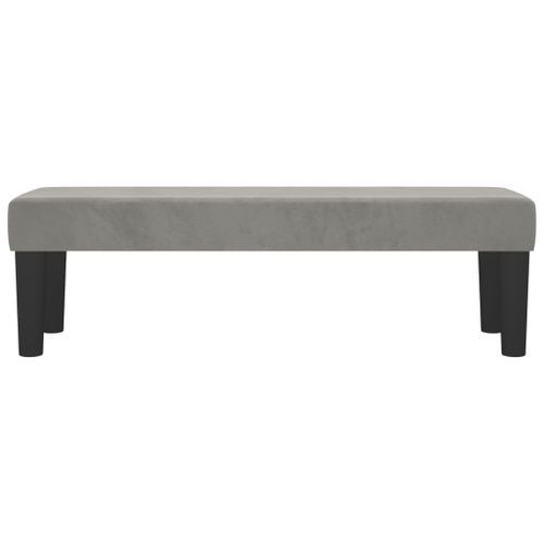 Banc Gris clair 100x30x30 cm Velours - Photo n°3; ?>