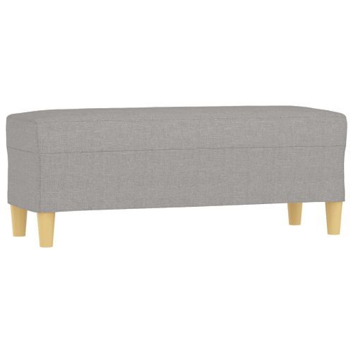 Banc Gris clair 100x35x41 cm Tissu - Photo n°2; ?>