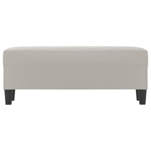 Banc Gris clair 100x35x41 cm Tissu microfibre - Photo n°3; ?>