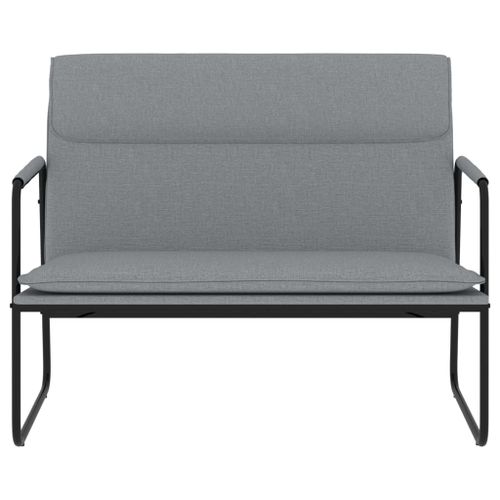 Banc Gris clair 100x64x80 cm Tissu - Photo n°3; ?>