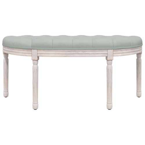 Banc Gris clair 110,5x45x49 cm Velours - Photo n°3; ?>