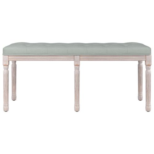 Banc Gris clair 110x40x49 cm Velours - Photo n°3; ?>