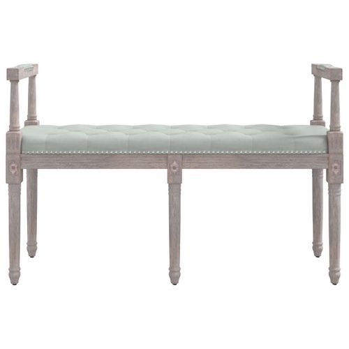 Banc Gris clair 110x40x70 cm Velours - Photo n°3; ?>