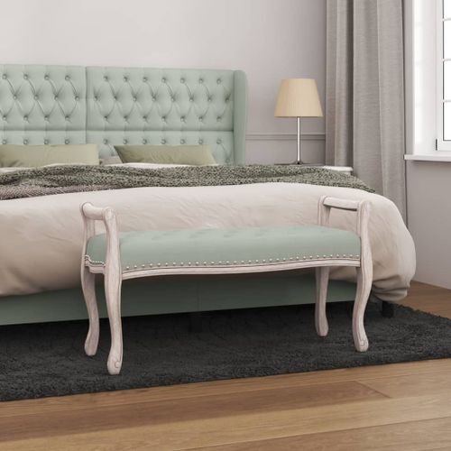 Banc Gris clair 110x45x60 cm Velours - Photo n°2; ?>