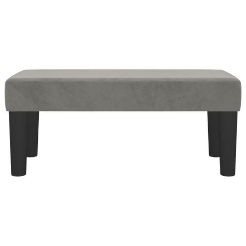 Banc Gris clair 70x30x30 cm Velours - Photo n°3; ?>