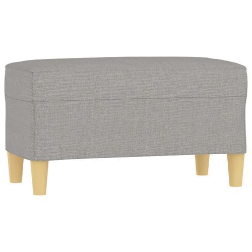 Banc Gris clair 70x35x41 cm Tissu - Photo n°2; ?>