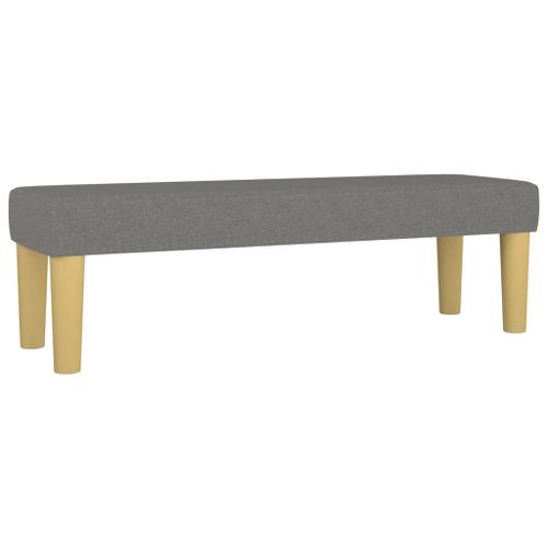 Banc Gris foncé 100x30x30 cm Tissu - Photo n°2; ?>