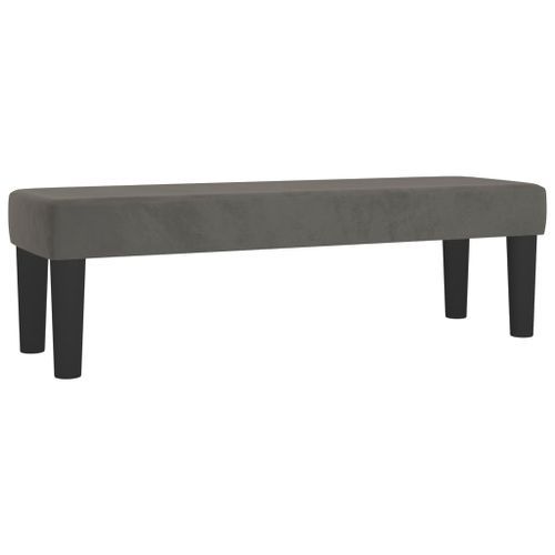 Banc Gris foncé 100x30x30 cm Velours - Photo n°2; ?>