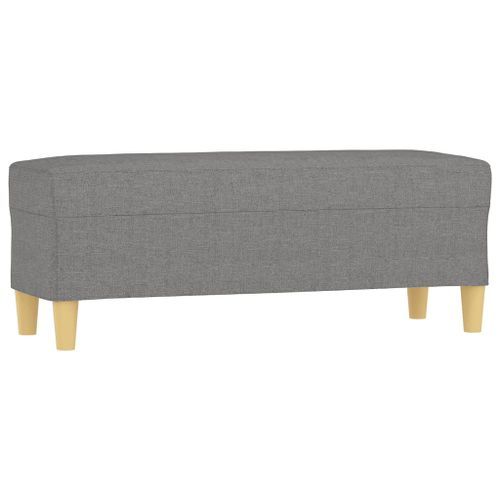 Banc Gris foncé 100x35x41 cm Tissu - Photo n°2; ?>