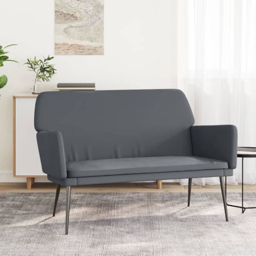 Banc Gris foncé 108x79x79 cm Velours - Photo n°2; ?>