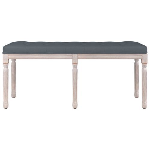 Banc Gris foncé 110x40x49 cm Velours - Photo n°3; ?>