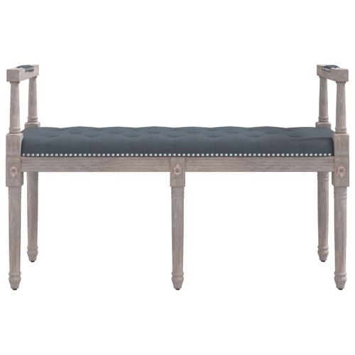 Banc Gris foncé 110x40x70 cm Velours - Photo n°3; ?>