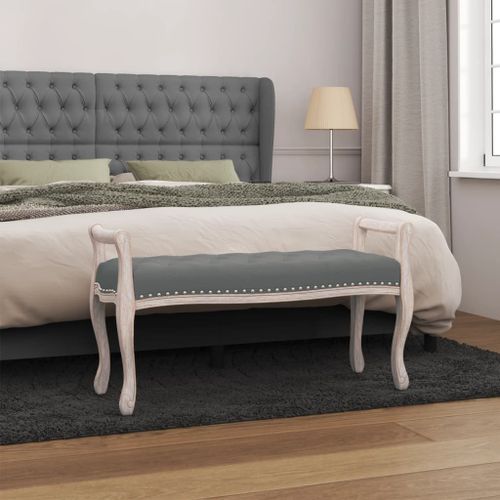 Banc Gris foncé 110x45x60 cm Tissu - Photo n°2; ?>