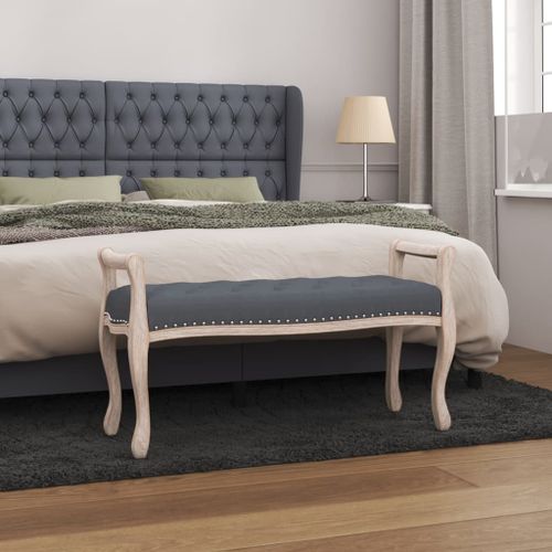 Banc Gris foncé 110x45x60 cm Velours - Photo n°2; ?>