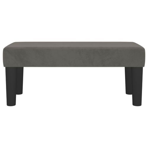 Banc Gris foncé 70x30x30 cm Velours - Photo n°3; ?>