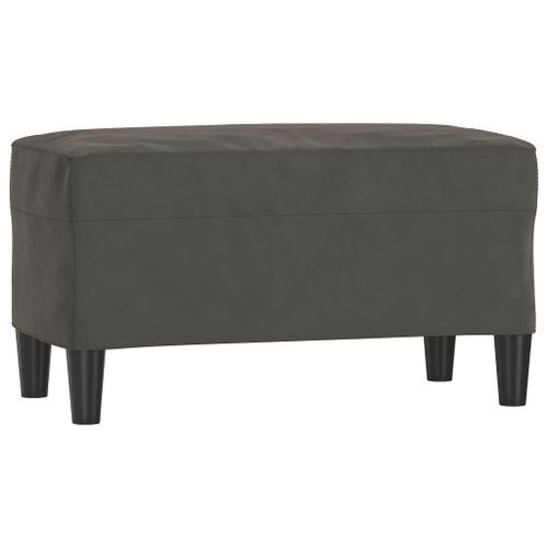 Banc Gris foncé 70x35x41 cm Velours - Photo n°2; ?>