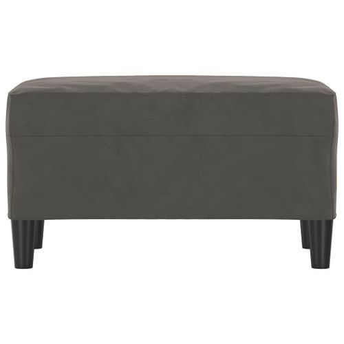 Banc Gris foncé 70x35x41 cm Velours - Photo n°3; ?>