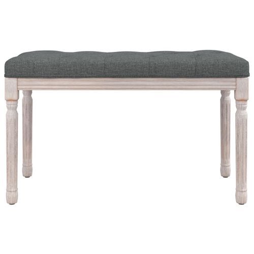 Banc Gris foncé 80x40x49 cm Tissu - Photo n°3; ?>